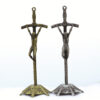 KOMI Home Decorations Collection Table Standing Wall Hanging Metal Crucifix Cross Ornament for Office Pub Restaurant Decor Gifts