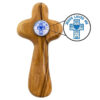 Olive Wood Hand-held Cross Religious Ornament Carving Wooden Church Cross Easter Supplies Ornament