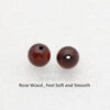 KOMI Natural Wood Beads Round Rose Wooden Bead 8mm 50pcs Pack Loose Bulk Wooden Beads for Crafts Jewelry Accessories Parts