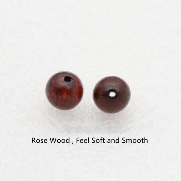 KOMI Natural Wood Beads Round Rose Wooden Bead 8mm 50pcs Pack Loose Bulk Wooden Beads for Crafts Jewelry Accessories Parts