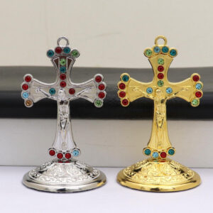 Hot Sale Colored Diamonds Office Home Religious Metal Handicraft Jewelry Ornaments Creative Car Small Ornaments