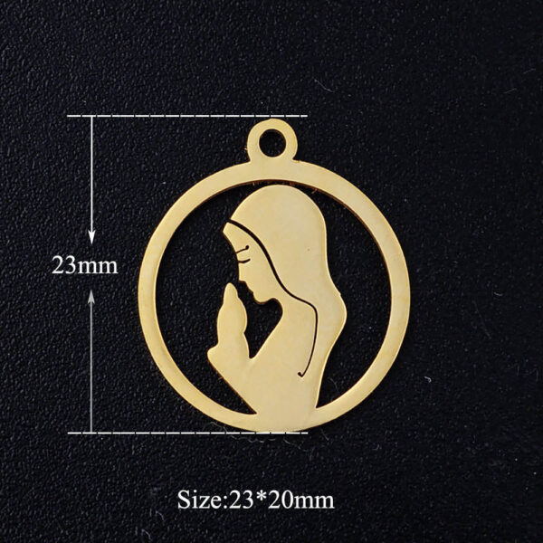 2bff3ebcc991062f3bb1dc7e8b46effe_Hee4efdcf342145208836266f4283f7f40_avif=close&webp=close 2024 Titanium Steel Necklace Pendant Simple Cut Religious Virgin Mary Pendant Stainless Steel DIY Accessories