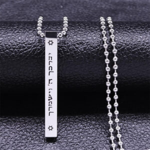 KOMI 2024 New Stainless Steel Star David Israel Necklace Religious Necklace Jewelry
