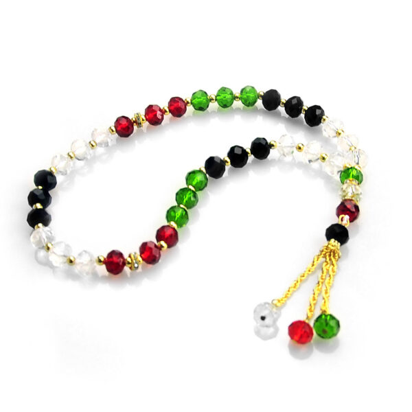 KOMI 10mm Crystal Tasbih Prayer Beads Islamic Rosary Beads Muslim Misbaha 33pcs Prayer Beads Necklaces Hand Bracelets for Unisex