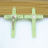 KOMI Wall Hanging Ornaments 15cm Luminous Plastic Cross Rosary Pendant Accessories for Home Decoration Crafts Jewelry Parts