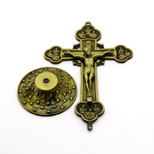 Metal Cross Crucifix Catholic Christian Bitter Catholic Jesus Eastern Orthodox Church Apostle Home Car Retro Religious Ornament
