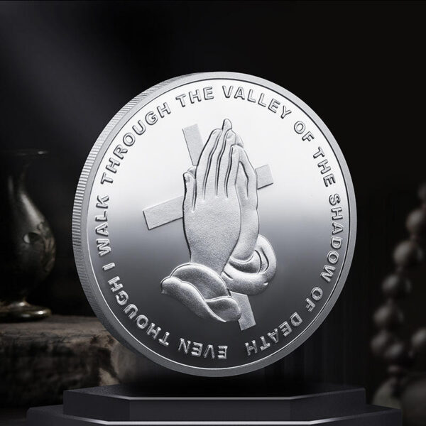 Komi 2024 New Design Hot Sale Rodstaff Prayer Coins Three-dimensional Relief Metal Crafts Making Badges Wholesale