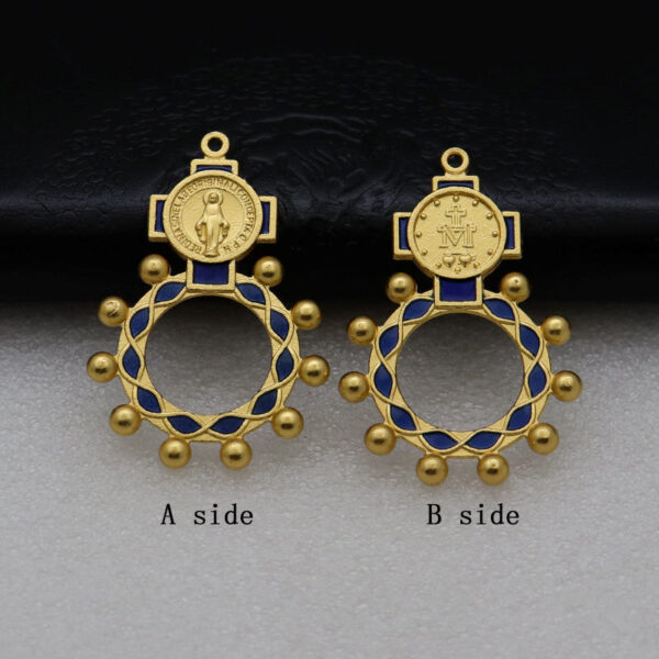 KOMI Mary Rosary Ring Jewelry Pendant Plain Silver Ring Religious Accessories
