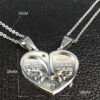KOMI Stainless Steel Necklace for Women Men Couples Gift Gold Heart Heart Pendant Jewelry