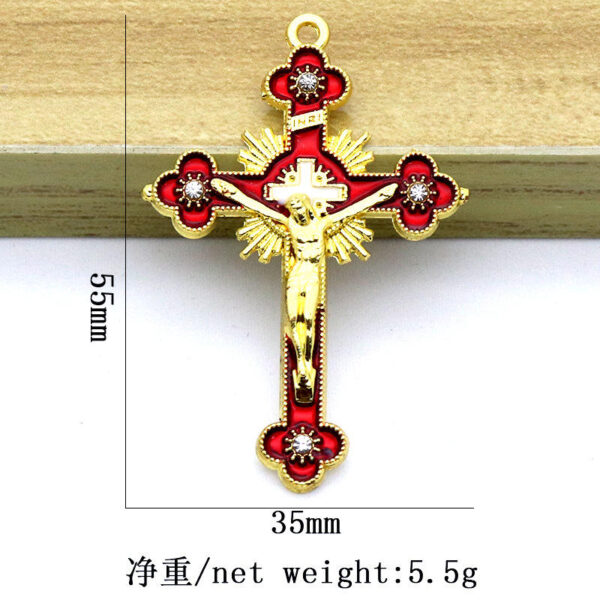 3b467de82da066f42dd9596ed18a5c6e_H92ee2016470d4300ab8960a7758405509_avif=close&webp=close Crucifix Cross Pendant Necklace Keychain Christian Baptism Jewelry Gold / Silver Plated Metal Jesus Cross Religious Accessories