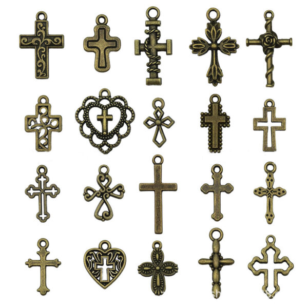 3c8156f5a6eab6e52c07defa75d5be56_Hbb9d61e921854648bd7a5651011eb50cm_avif=close&webp=close KOMI Silver Gold Plated Mixed Crosses Charms Pendants Jewelry Findings for DIY Keychain Bracelet Necklace Accessories