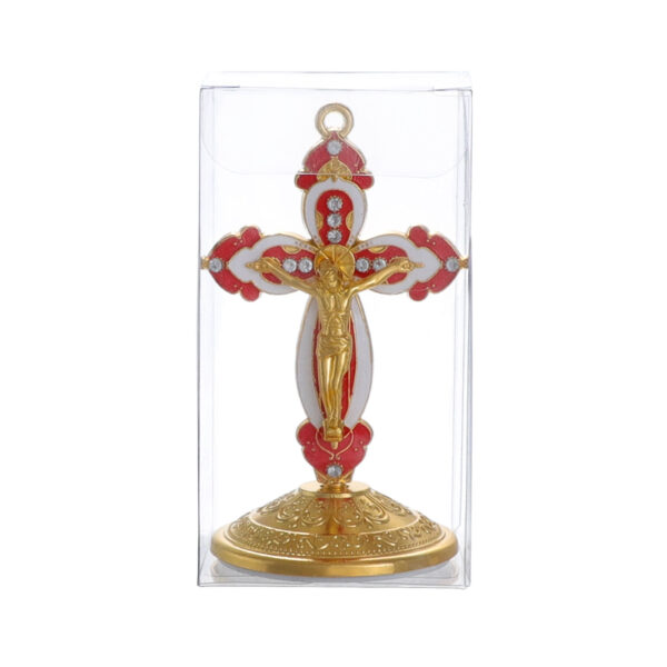 Crucifix Jesus Christ Colors Cross Statue Figurine for Car Home Chapel Decor Figurines Decoration Crafts Miniatures Ornament