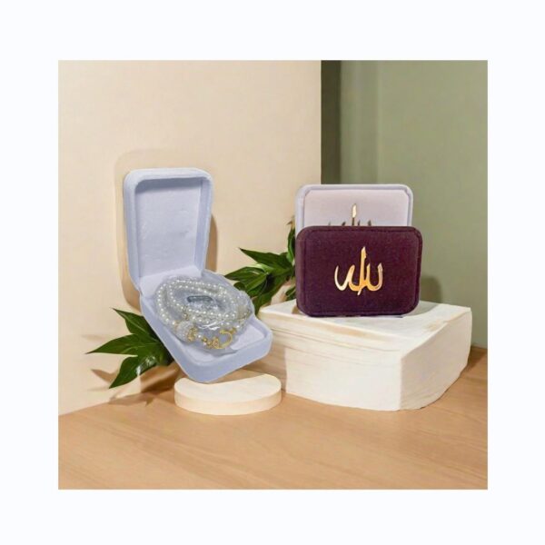 41fe3708b9c99df980694bf0bbfa8086_H3d9cacf882e1451285295ed49f01a101o_avif=close&webp=close KOMI Hot Sale Arab Muslim Rosary Velvet Gift Box Rosary 2-piece Set Rosary Bracelet