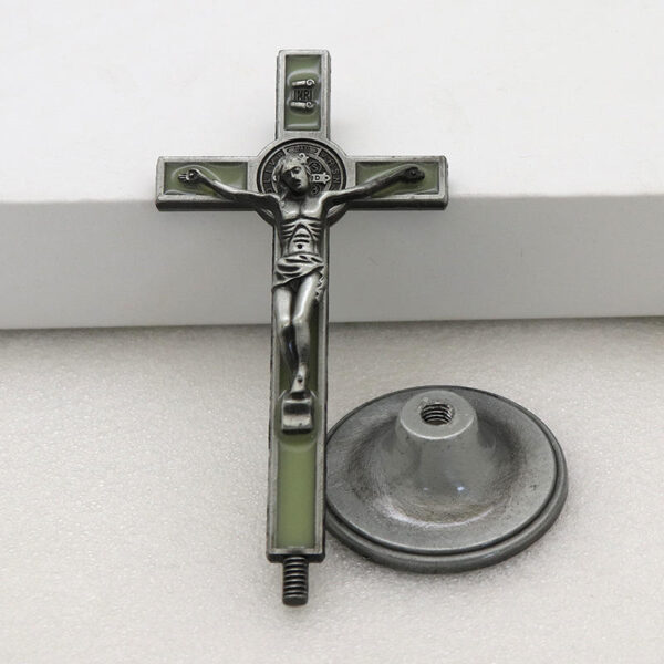 Crucifix Jesus Christ Cross Statue Figurine for Car Home Chapel Decor Figurines Decoration Crafts Miniatures Ornament