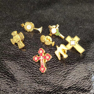 KOMI Women Brooch Pin Jewelry Clothing Brooches Eucharist Light Chalice Dove Cross Brooch Pins