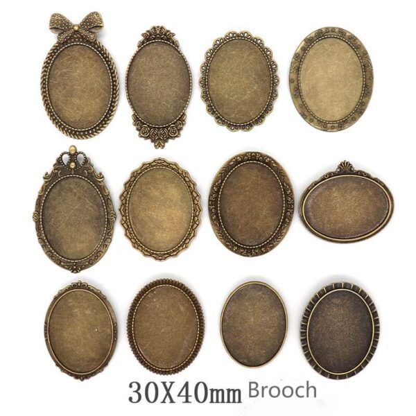 479556434bddfbd86a46ad1100e35cde_H7398b150cdb940a4b58134473f4425d23_avif=close&webp=close Komi 30X40mm Round Vintage Time Gem Alloy Base for Diy Accessories with Hand-made Cross Religious Picture Customization Brooch