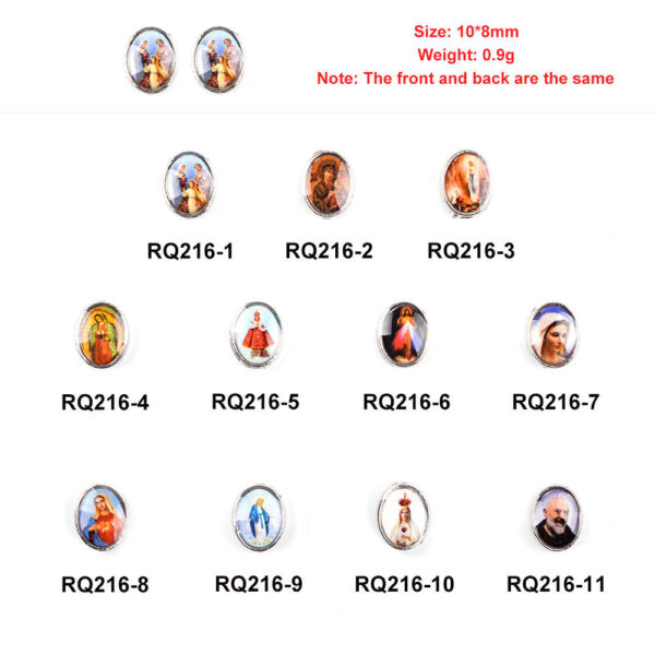 Rose Pendant Medallion Accessories Jesus Wooden Triangle Accessories Catholic Charm Religious Prayer Rosary DIY Manual Connector