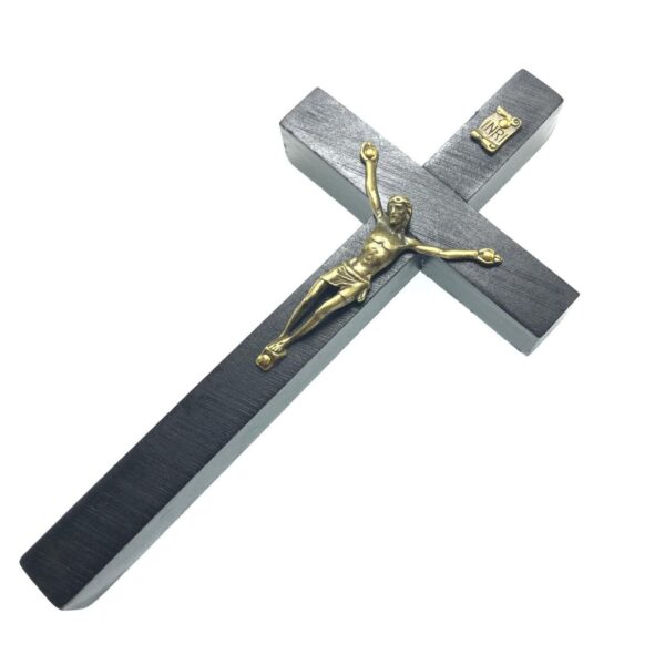 Komi 2024 New Multi-layer Solid Oak with Gold Accessories Wood Cross Jesus Wall Hanging Ornaments