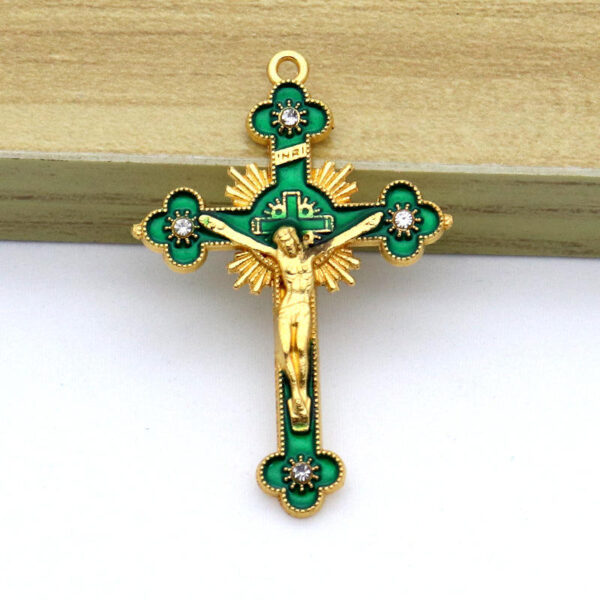4c28875c3f40fa856e5ca6ce44c0cf9b_Hf6b8d6386b224a728df110f7d678c2671_avif=close&webp=close Crucifix Cross Pendant Necklace Keychain Christian Baptism Jewelry Gold / Silver Plated Metal Jesus Cross Religious Accessories