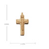 KOMI Natural Olive Wood Cross Carved Jesus Relief 2cm to 4.5cm Jerusalem Wooden Rosary Necklace Cross Pendant for Jewelry Making
