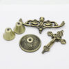 Wholesale European and American Metal Candle Holders Ornaments Home Desktop Metal Religious Cross Craft Ornaments