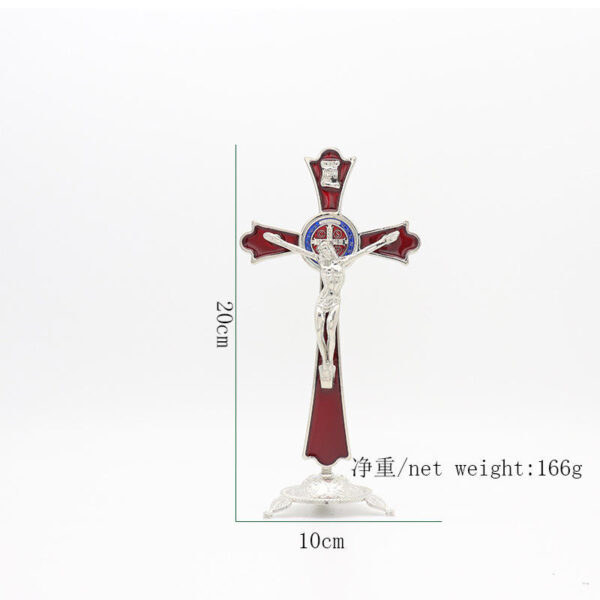 Hot Sale Cross Crafts Wholesale Jesus Christian Catholic Desktop Decoration Metal Religious Jewelry Crafts Ornaments