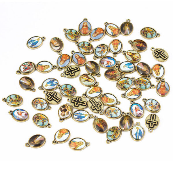 Komi Jesus DIY Drop Glue-gold Necklaces External Pendants Religious Jewelry Accessories Wholesale