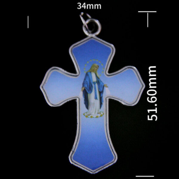 586585c840f28e7186668b2ea0492d4f_H630f282cf9c94b4e972e9ebf2b9e6c22H_avif=close&webp=close KOMI Colored Maps Jesus Virgin Mary Portrait Cross Pendants Double Figure Maps Cross Charms for Religious Jewelry Accessories