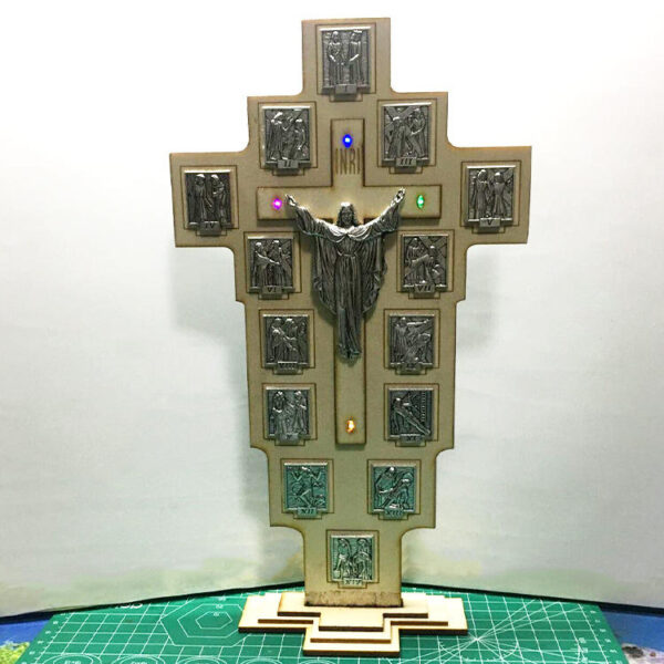 Komi Solid Wood Carving Zinc Alloy Relief 14 Accessories Wall Hanging Standing Dual-purpose Decoration