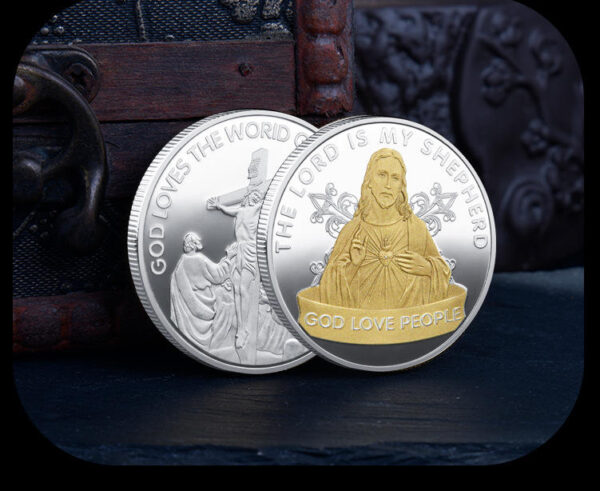 KOMI 2024 New Jesus Commemorative Coin Three-dimensional Relief Metal Commemorative Medallion