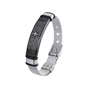 Stainless Steel Couple Bracelet DIY Jewelry Titanium Steel Adjustable Wide Pendant Bracelet