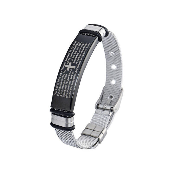 5ece472516fbdf5bfca8a8491fcdea55_H730d73ae1f3e44048add922206af9b3cU_avif=close&webp=close Stainless Steel Couple Bracelet DIY Jewelry Titanium Steel Adjustable Wide Pendant Bracelet