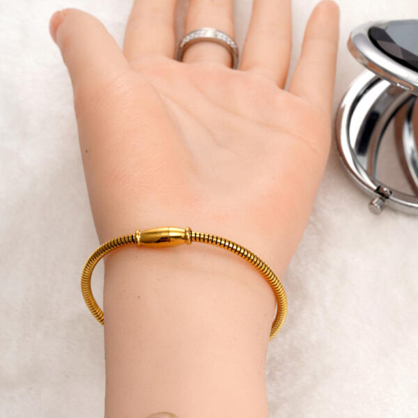 Komi 18K Stainless Steel Eye Bracelet Titanium Steel Turkish Islamic Religious Fatimid Hand Bracelet