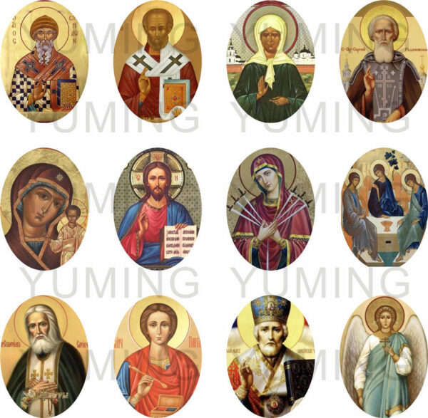 603b131760dfe8d2f6d963d9e8696024_H9955806b767a4c04aaa0fffb9c8d0ec70_avif=close&webp=close Oval Time Gemstone Catholic Christian Jesus Virgin Religious Pattern Glass Patch Diy Jewelry Accessories