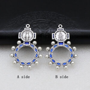 KOMI Mary Rosary Ring Jewelry Pendant Plain Silver Ring Religious Accessories