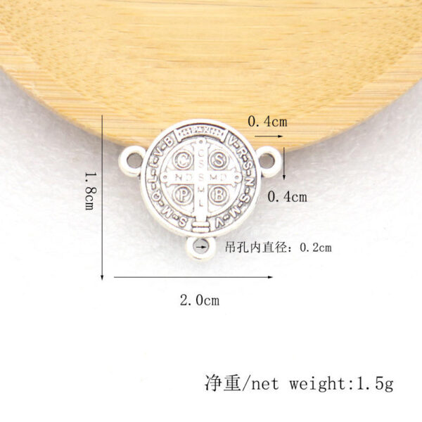Religious Jewelry Pendant Medal Alloy Triangle Accessories Catholic Charm Religious Prayer Beads DIY Manual Connector