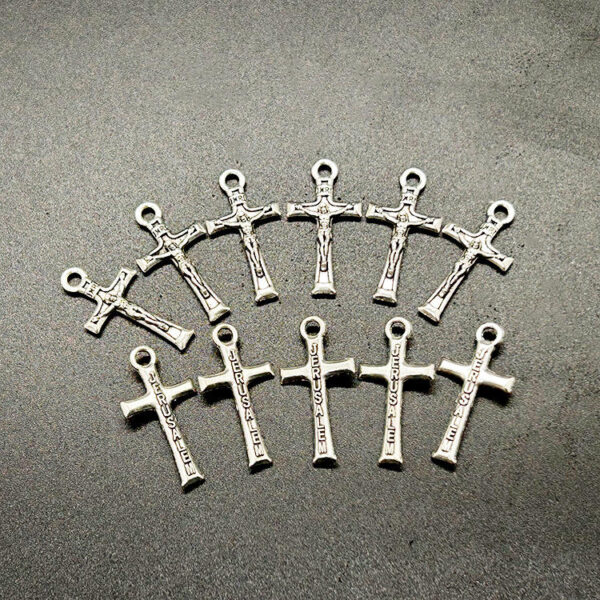 KOMI Anti Silver Zinc Alloy Jerusalem Jesus Cross Pendant for Jewelry Necklace Bracelet Accessories