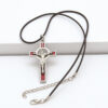 Religious Jesus Cross Metal Pendant Jewelry Christian Catholic Jesus Cross Necklace Jewelry Wholesale