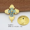 Hot Sale Cross Crafts Wholesale Jesus Christian Catholic Desktop Decoration Metal Religious Jewelry Crafts Ornaments