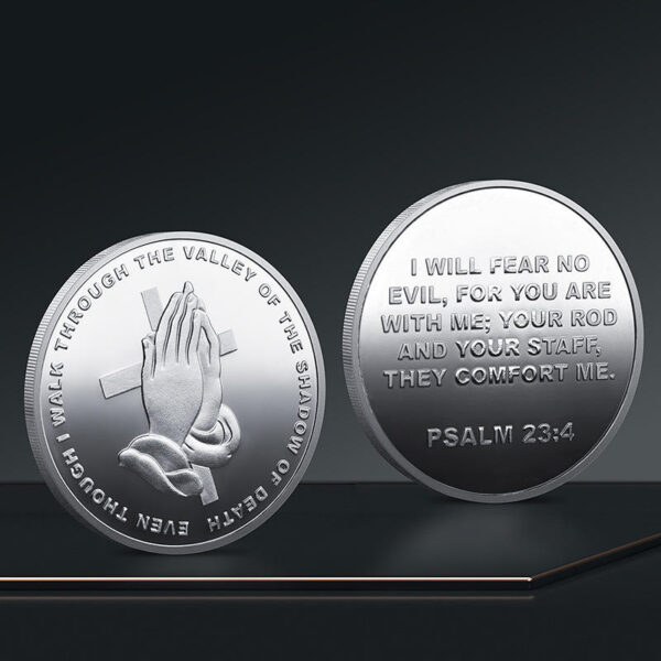 Komi 2024 New Design Hot Sale Rodstaff Prayer Coins Three-dimensional Relief Metal Crafts Making Badges Wholesale