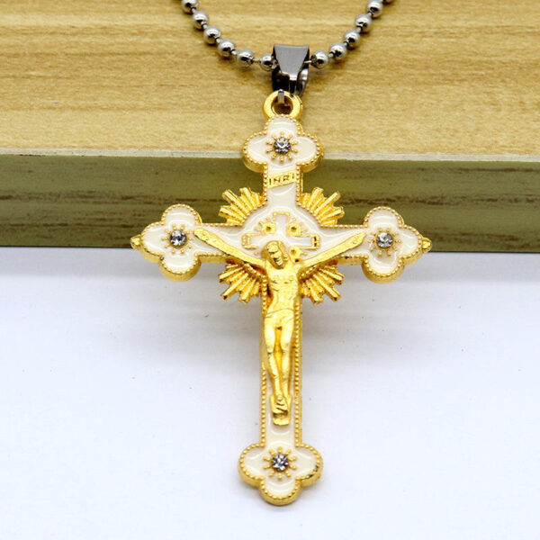 6cae2f58b91f2b6ab87ad60cb49b107a_H85a4d72de9c6428e909a4ba647389699u_avif=close&webp=close Crucifix Cross Pendant Necklace Keychain Christian Baptism Jewelry Gold / Silver Plated Metal Jesus Cross Religious Accessories