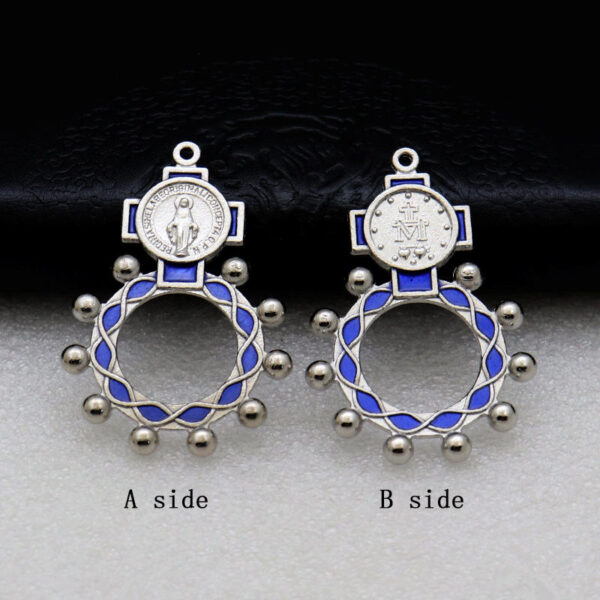 KOMI Mary Rosary Ring Jewelry Pendant Plain Silver Ring Religious Accessories