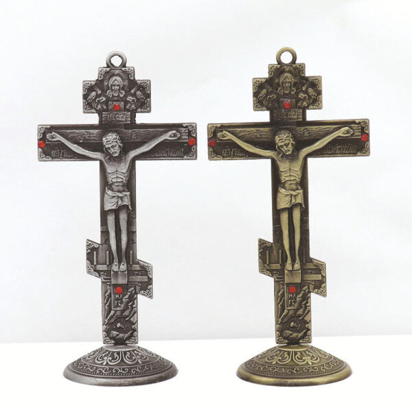 70e8fa4096adb5f1b5839c96b22ea3bb_Hbdcc3d39c3d54557bc04ffa4f9f269eaa_avif=close&webp=close Hot Sale Cross Crafts Wholesale Jesus Christian Catholic Desktop Decoration Metal Religious Jewelry Crafts Ornaments
