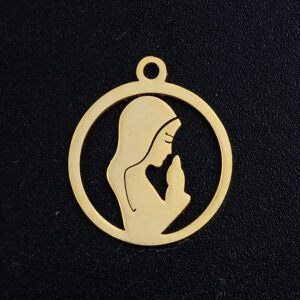 7126642a9c36a185518ede560b401dc0_H65afc727694e4b128612c683eb3c02bea_avif=close&webp=close 2024 Titanium Steel Necklace Pendant Simple Cut Religious Virgin Mary Pendant Stainless Steel DIY Accessories