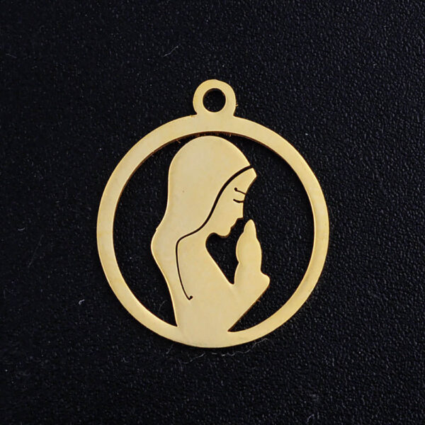 7126642a9c36a185518ede560b401dc0_H65afc727694e4b128612c683eb3c02bea_avif=close&webp=close 2024 Titanium Steel Necklace Pendant Simple Cut Religious Virgin Mary Pendant Stainless Steel DIY Accessories