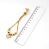 Komi 18K Gold Plated Stainless Steel Bracelet Fashion Women's Titanium Steel Heart Diamond Bracelet