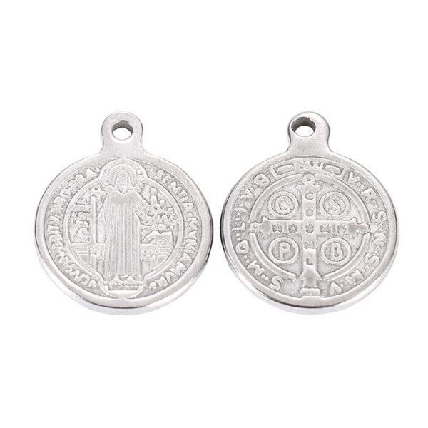 756d0fb69876012635a1e4d357e1d571_H29eac52247984a7eb8acc13c2c38264fj_avif=close&webp=close KOMI Gold Cross Oil Pressed Three Hole Round Piece Diy Accessories Stainless Steel Double Hole Pendant