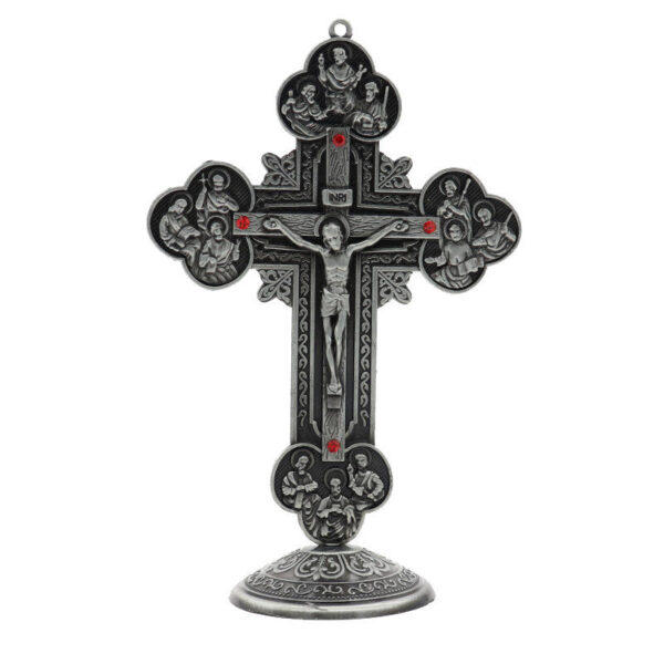 Cross Stand Cristian Crucifix Antique Finish Religious Figure Jesus Cross Crucifix Figurine Religious Gifts