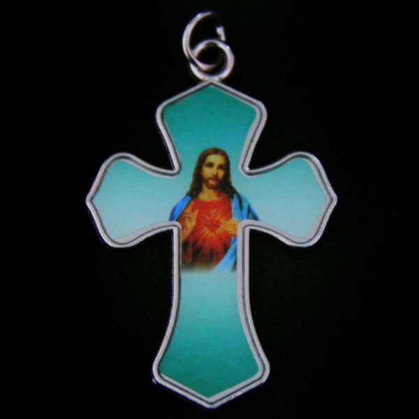 7b2f9f3040d86c3694e03243b02be540_H9c90a78e4b0c422db77f89d526b58320N_avif=close&webp=close KOMI Colored Maps Jesus Virgin Mary Portrait Cross Pendants Double Figure Maps Cross Charms for Religious Jewelry Accessories