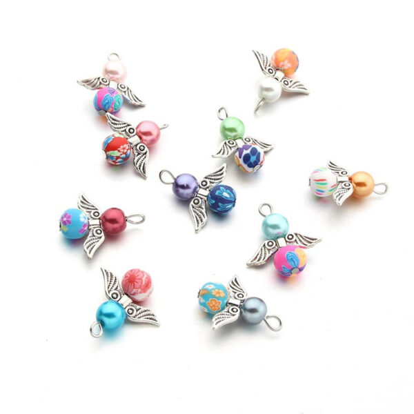 7d94d62e9e7fc6bc116f7b094afc052e_Hb7993940b04f4095ac89dc78c812e521D_avif=close&webp=close KOMI DIY Handmade Polymer Clay Beads Alloy Wings Glass Pearl Angel Pendants Accessories for Jewelry Making Wholesale 5pc/pack